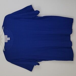 C.S.T. Studio Blue Short Sleeve Lightweight Top 3X